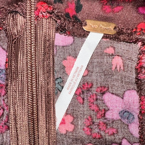 Free People It Takes Two Mini Floral Wrap Dress Size Medium - Picture 4 of 5